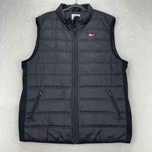 Straight Down Delta Puffer Vest Men 2XL Black Zip Pkts Jacket Golf‎ Outdoor